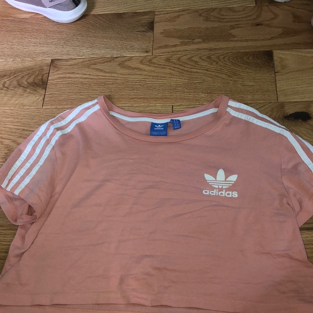 Pink Adidas crop top